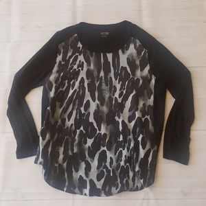 Black animal print shirt